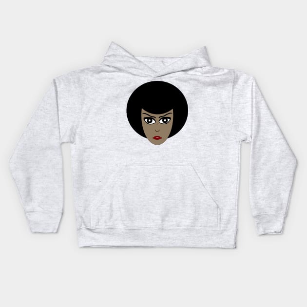 Strong Black Woman Natural Girl Afro Hair Kids Hoodie by Obehiclothes